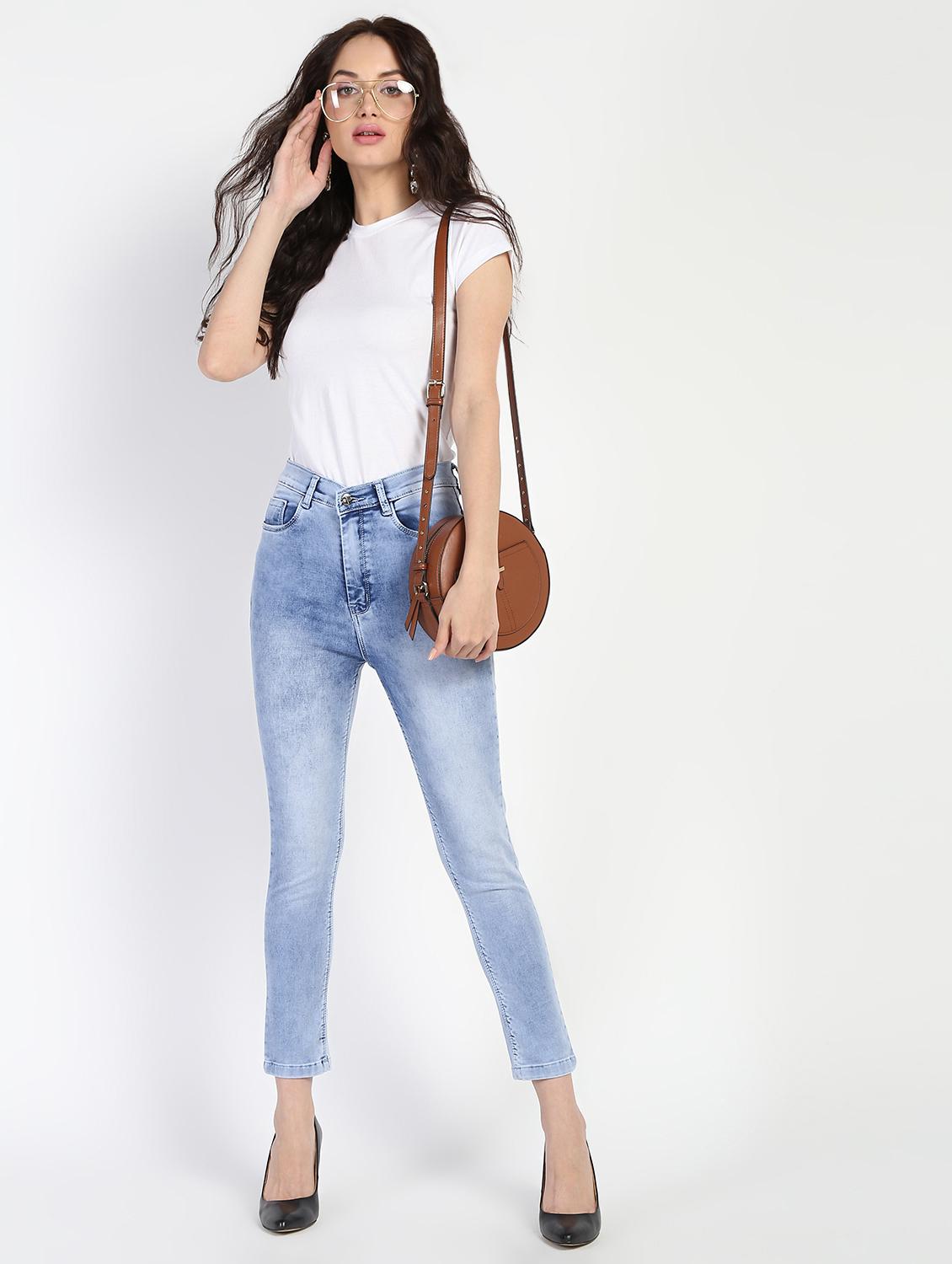 high rise stone washed jeans - 16554959 - Zoom Image - 1