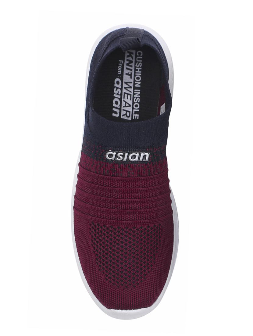 asian purple fabric slip on sports shoes - 16554966 - Zoom Image - 3