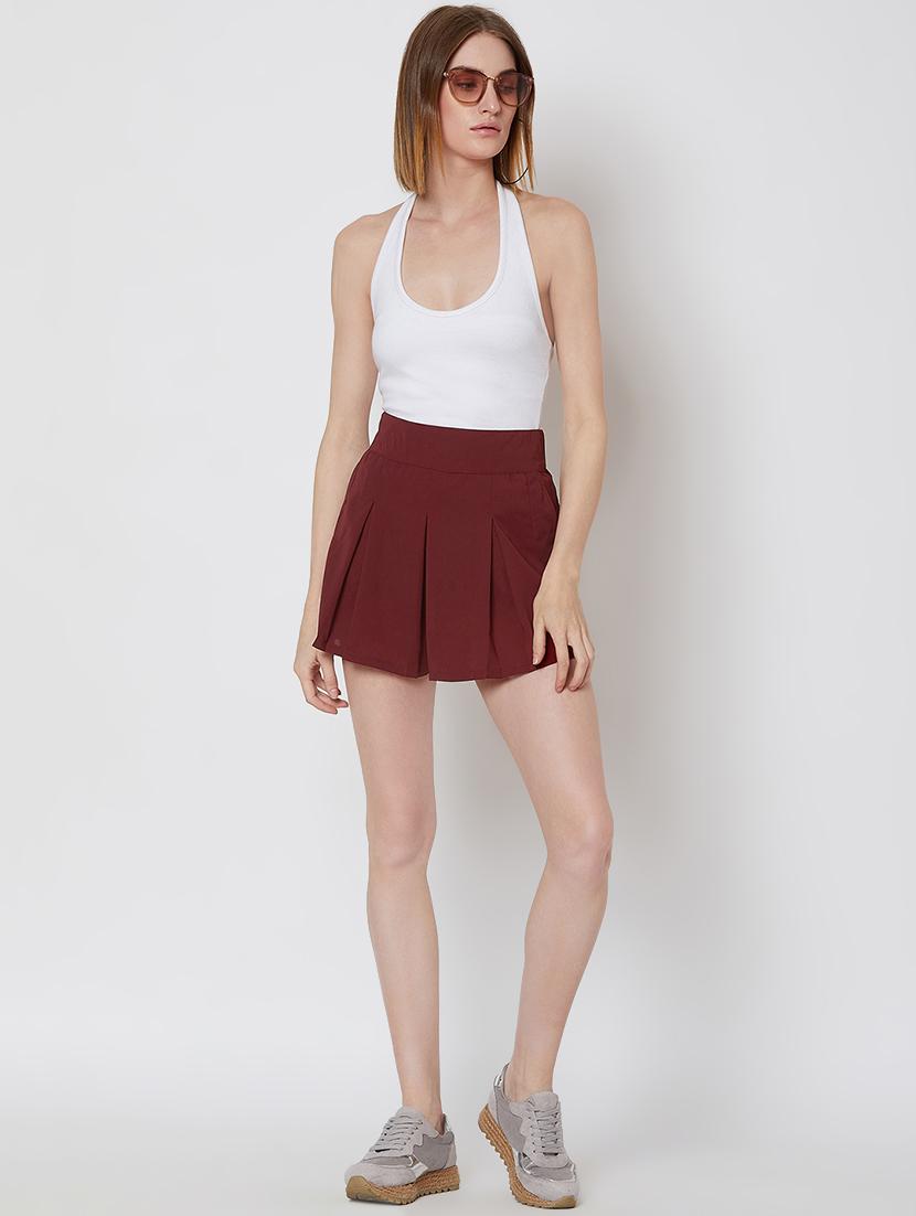 high rise pleated hot pants short - 16555155 - Zoom Image - 4