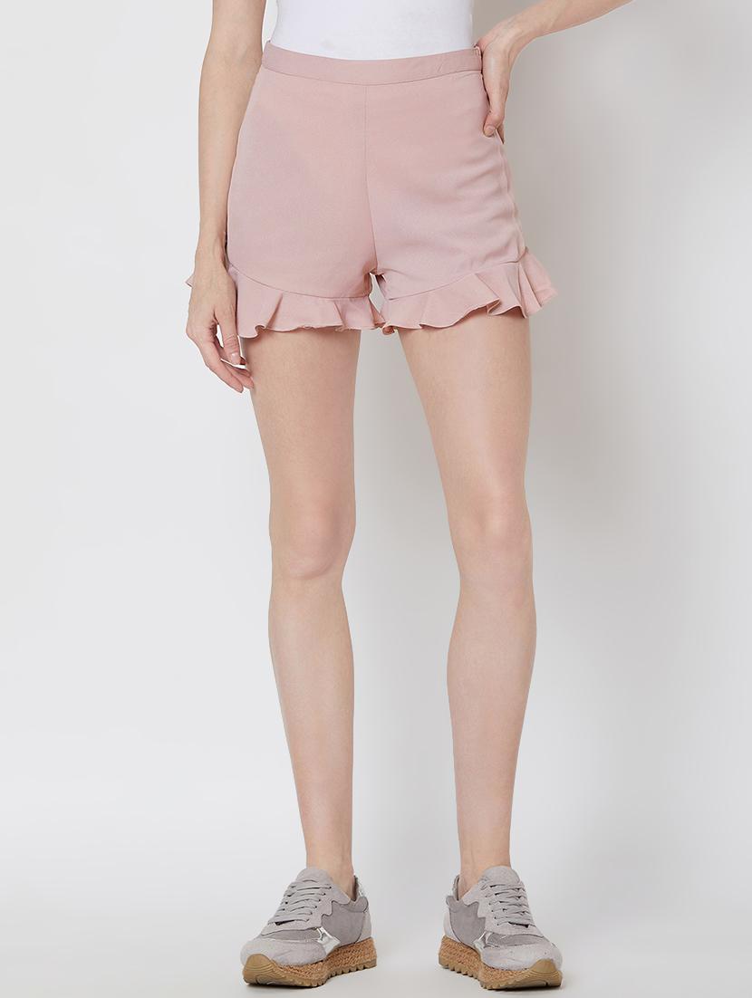 high rise ruffle detail hot pants short - 16555157 - Zoom Image - 1