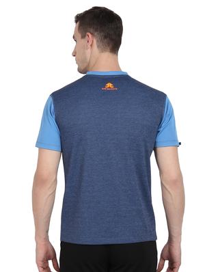 blue color block t-shirt - 16555369 - Standard Image - 3