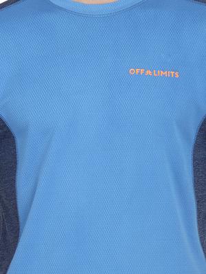 blue color block t-shirt - 16555369 - Standard Image - 5