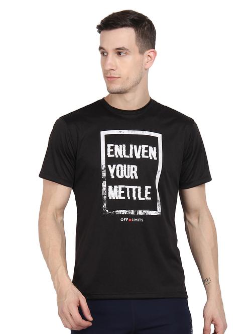 black printed t-shirt - 16555376 - Standard Image - 1