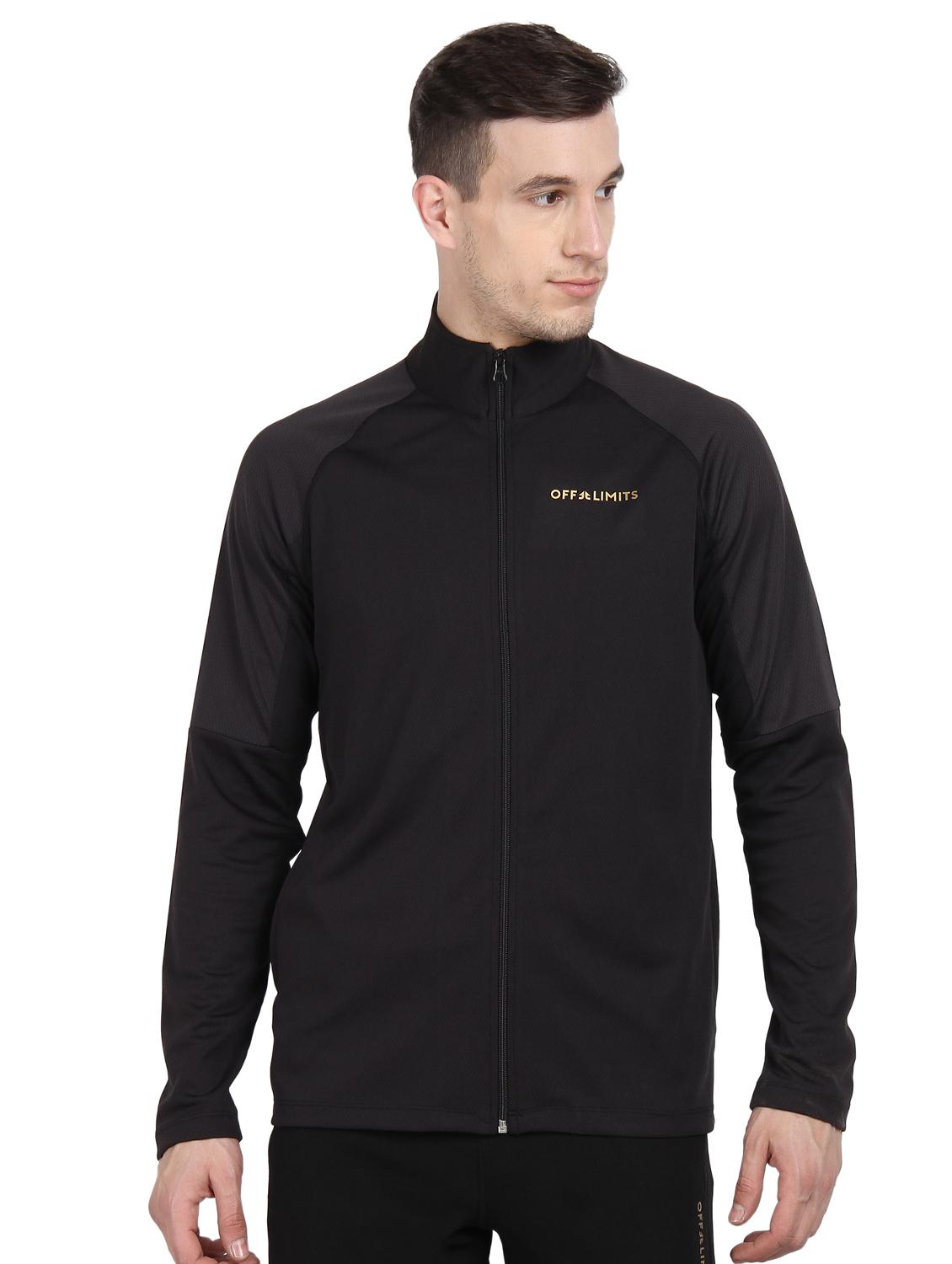 black solid casual jacket - 16555397 - Zoom Image - 1