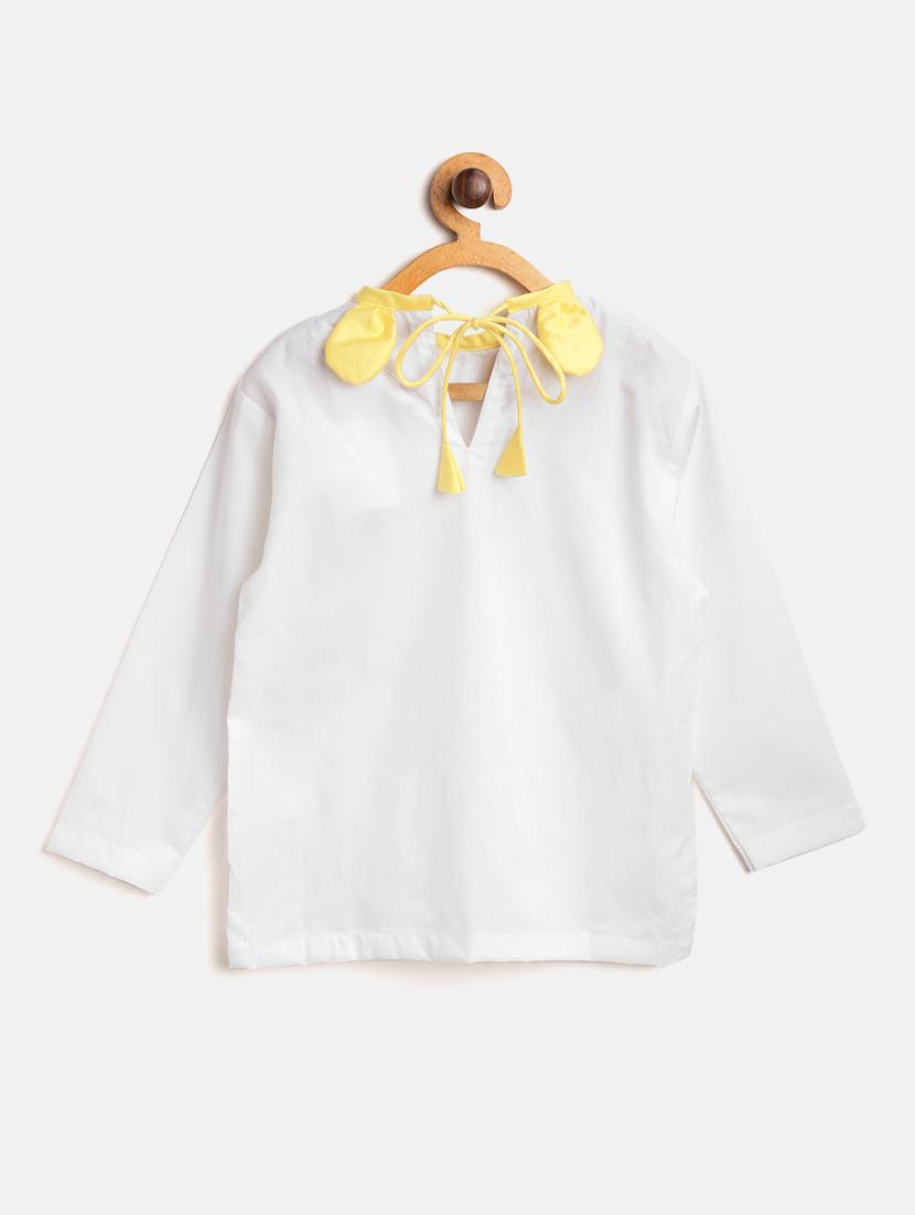 white cotton contrast pyjama set - 16555618 - Zoom Image - 2