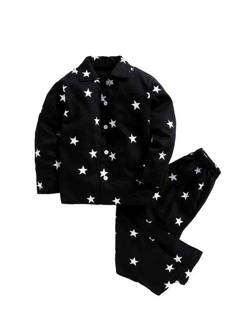 black cotton pyjama set - 16555630 - Standard Image - 1