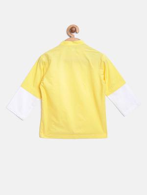 yellow cotton doctor print pyjama set - 16555631 - Standard Image - 2