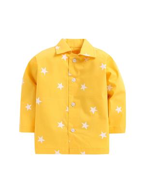 yellow cotton pyjama set - 16555643 - Standard Image - 2