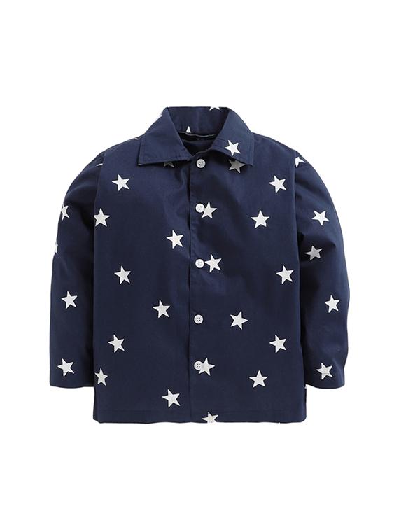 navy blue cotton pyjama set - 16555647 - Zoom Image - 2