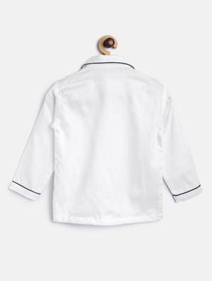 white cotton quirky patch pyjama set - 16555648 - Standard Image - 2