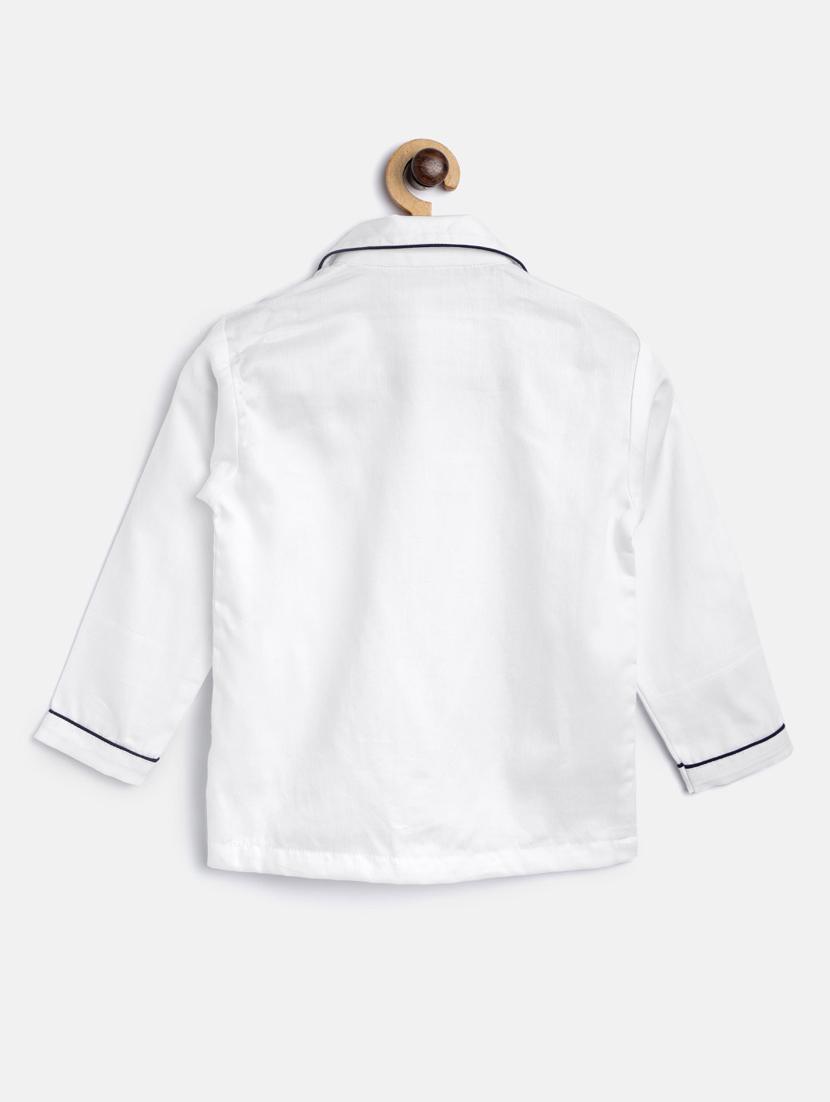 white cotton quirky patch pyjama set - 16555648 - Zoom Image - 2
