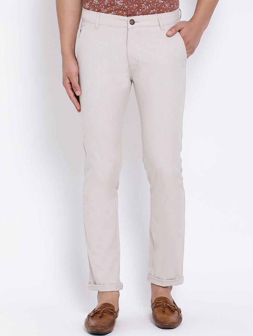 off white solid chinos - 16555998 - Zoom Image - 1