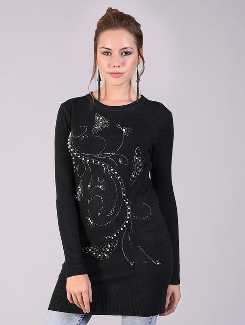 long sleeved embellished pullover - 16556854 - Very Small Image - 1