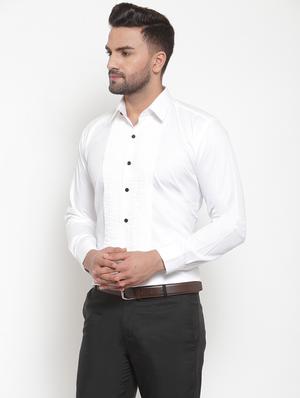 white self design formal shirt - 16556939 - Standard Image - 2