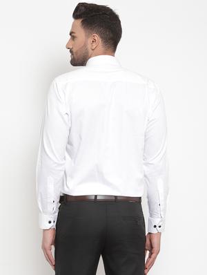 white self design formal shirt - 16556939 - Standard Image - 3