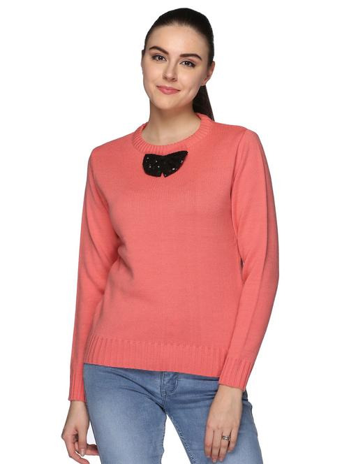 bow patch long sleeved pullover - 16557080 - Standard Image - 1