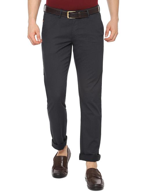 navy blue printed chinos - 16557585 - Standard Image - 1