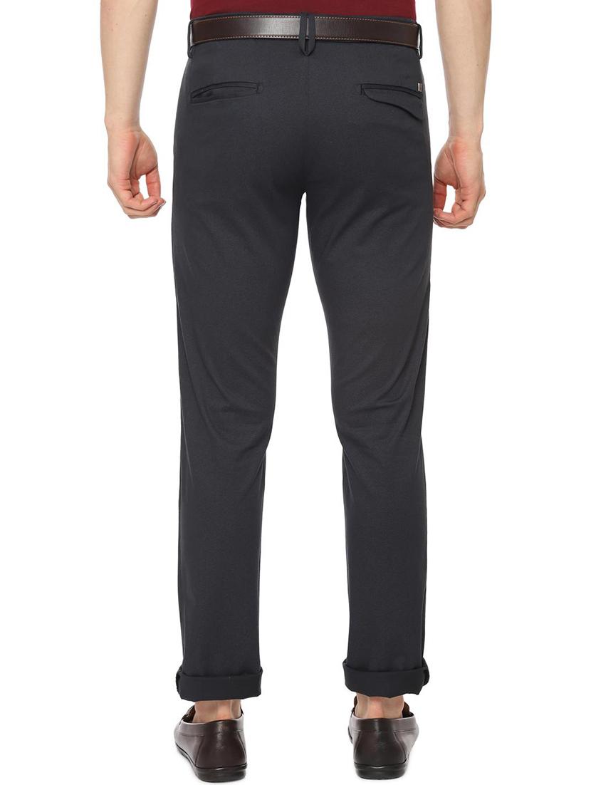 navy blue printed chinos - 16557585 - Zoom Image - 2