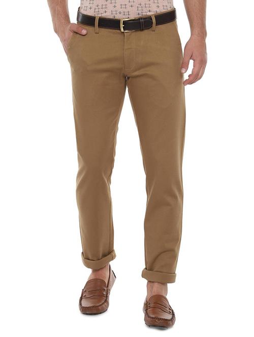 beige textured chinos - 16557610 - Standard Image - 1