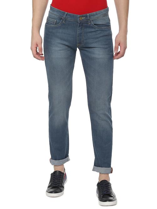 blue light washed denim jeans - 16557693 - Standard Image - 1