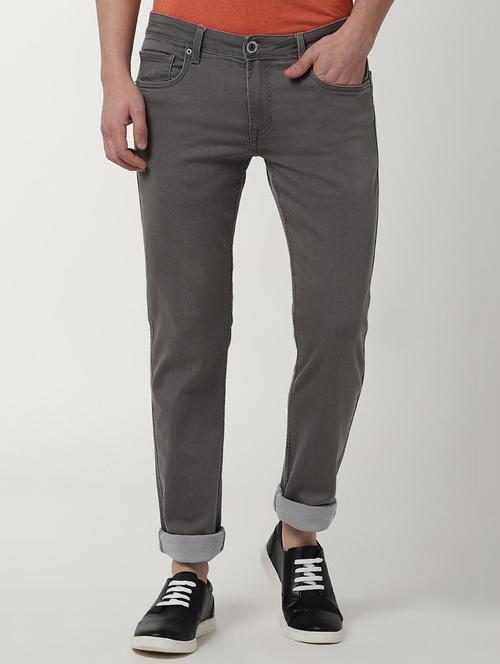 grey plain denim jeans - 16557708 - Standard Image - 1