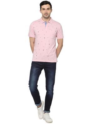 pink printed polo t-shirt - 16557904 - Standard Image - 3