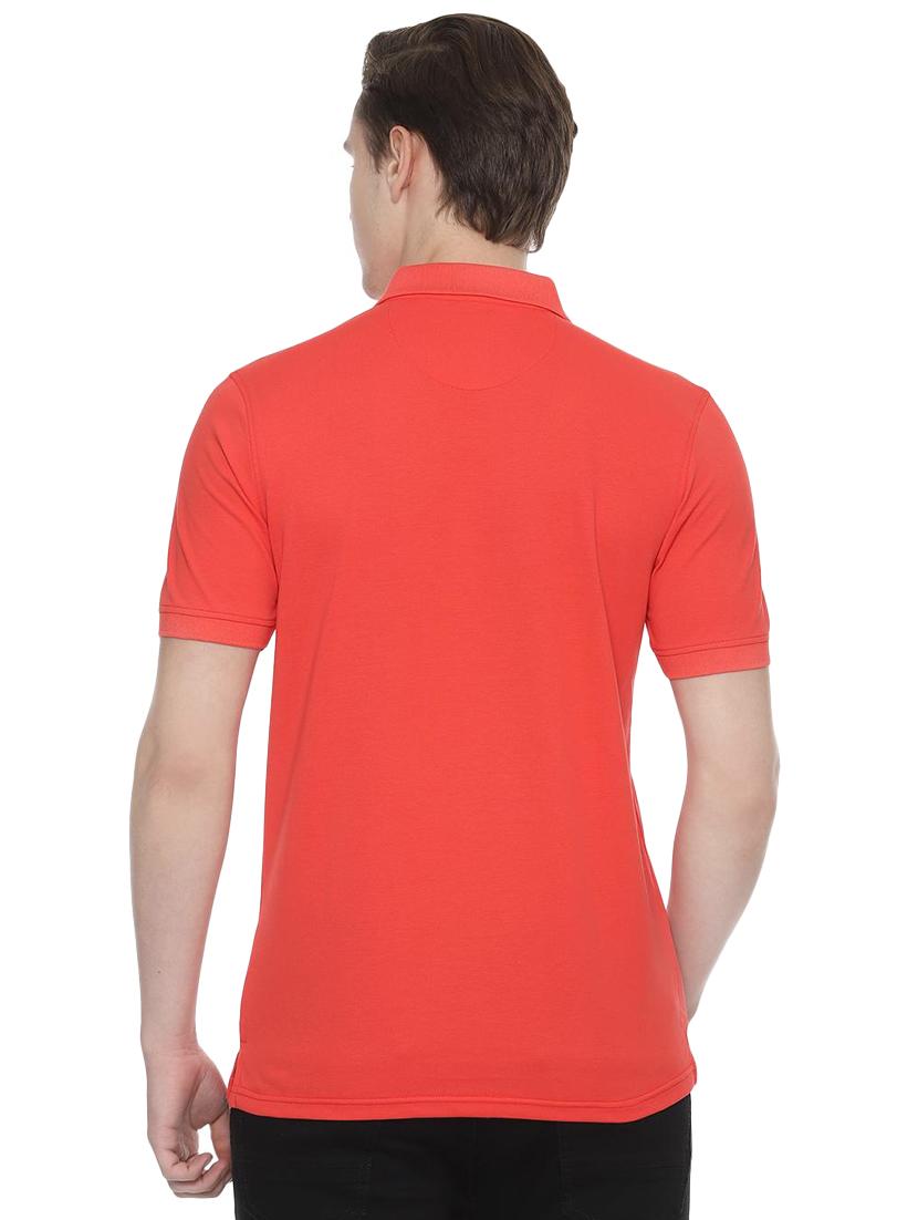 peach solid polo t-shirt - 16558032 - Zoom Image - 2