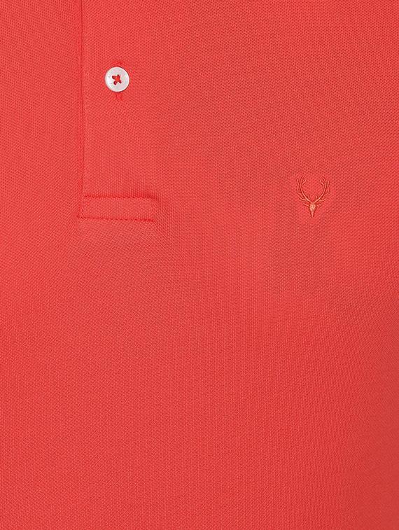 peach solid polo t-shirt - 16558032 - Zoom Image - 4