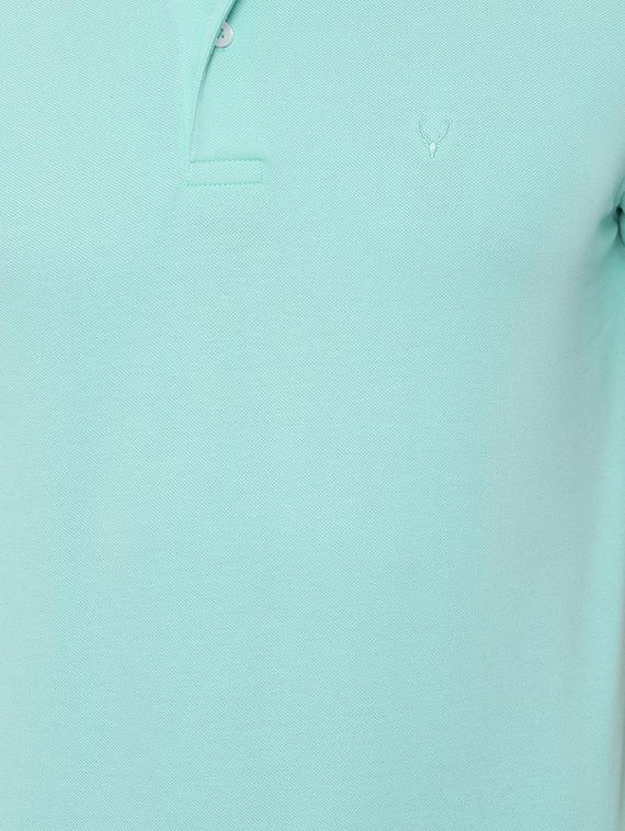 light blue solid polo t-shirt - 16558045 - Zoom Image - 4