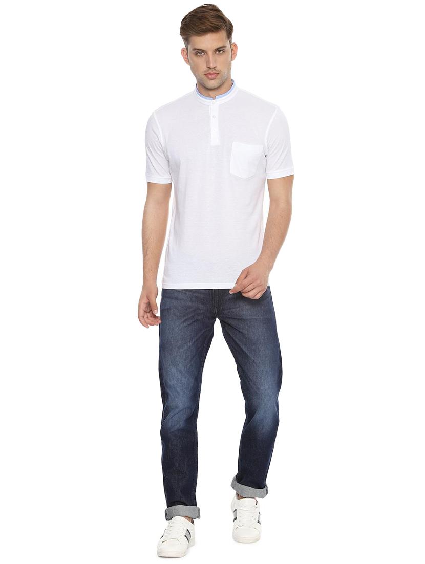 white self design pocket t-shirt - 16558049 - Zoom Image - 3