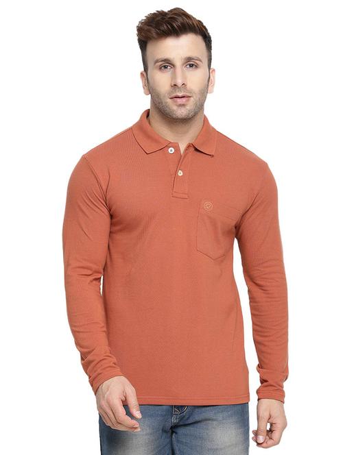 orange solid t-shirt - 16559102 - Standard Image - 1