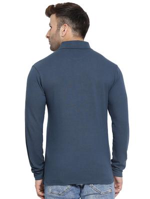 blue solid t-shirt - 16559104 - Standard Image - 3