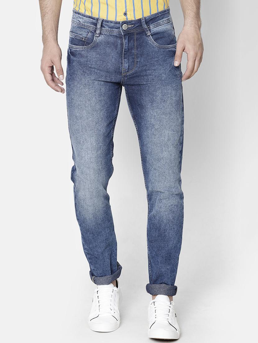 blue heavy washed denim jeans - 16559111 - Zoom Image - 1