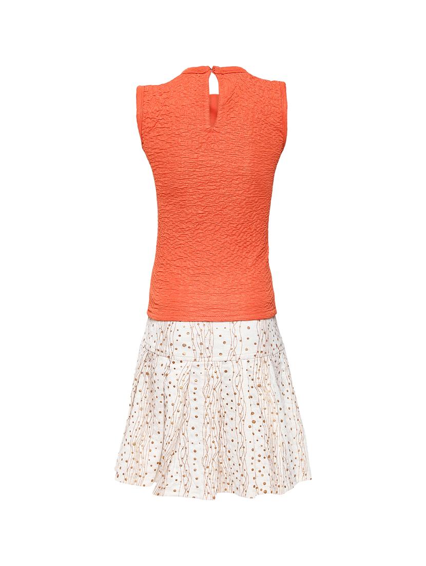 red nylon skirt top set - 16559502 - Zoom Image - 2