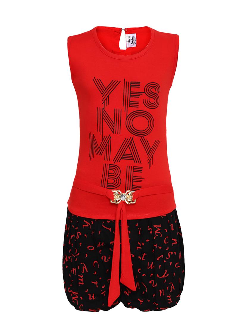 red cotton shorts set - 16559599 - Zoom Image - 1
