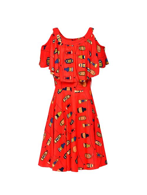 red cotton dress - 16559639 - Standard Image - 1