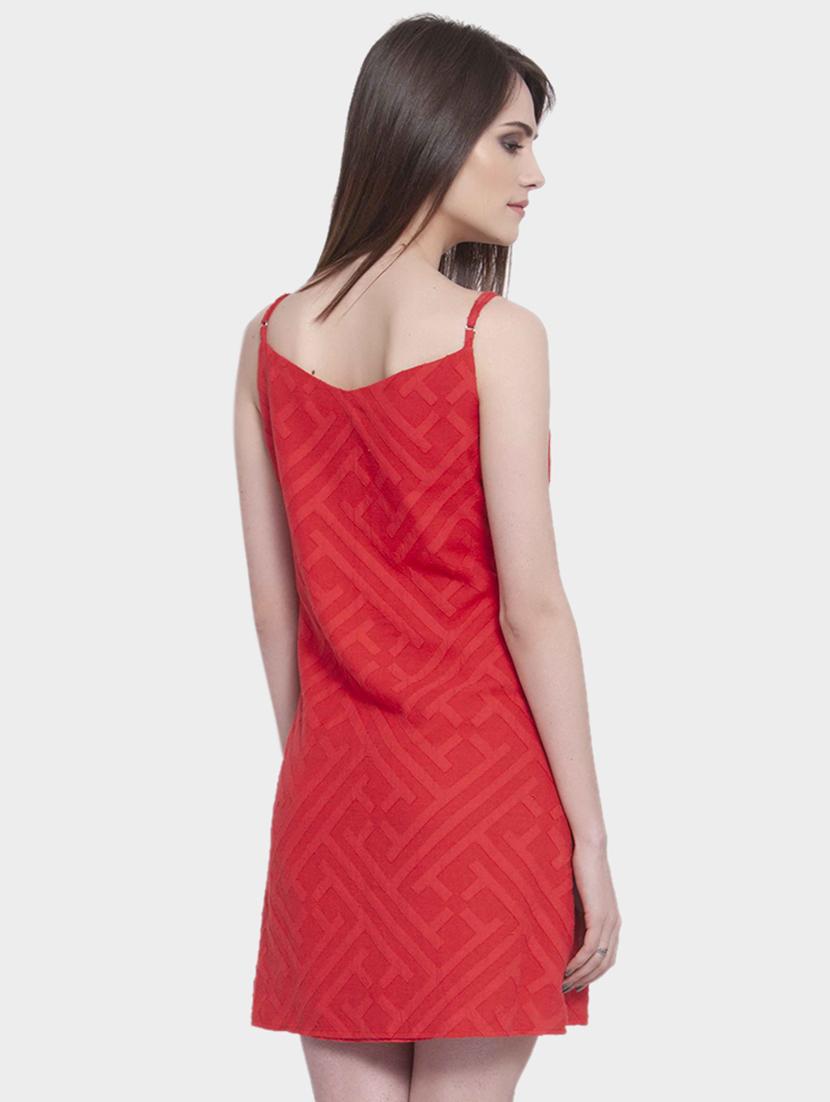 cami neck self design sheath dress - 16560004 - Zoom Image - 3