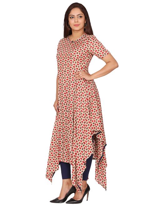 geometric asymmetric kurta - 16560307 - Standard Image - 1