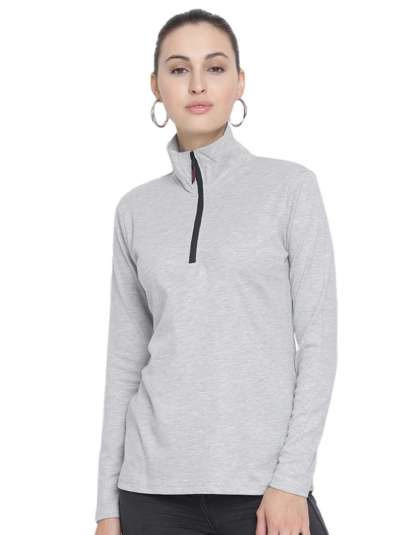 zipper detail long sleeved tee - 16560712 - Zoom Image - 1