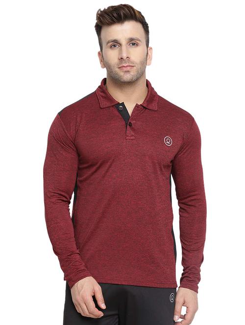 red solid polo t-shirt - 16560817 - Standard Image - 1