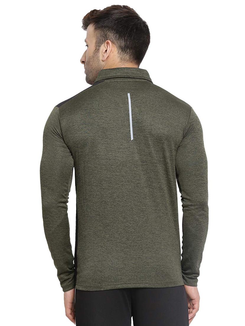 green solid polo t-shirt - 16560818 - Zoom Image - 3