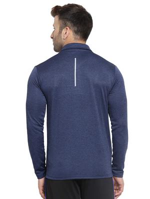 navy blue solid polo t-shirt - 16560819 - Standard Image - 3