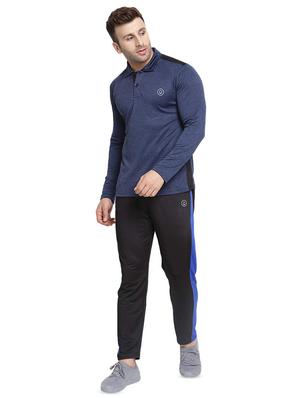 navy blue solid polo t-shirt - 16560819 - Standard Image - 4
