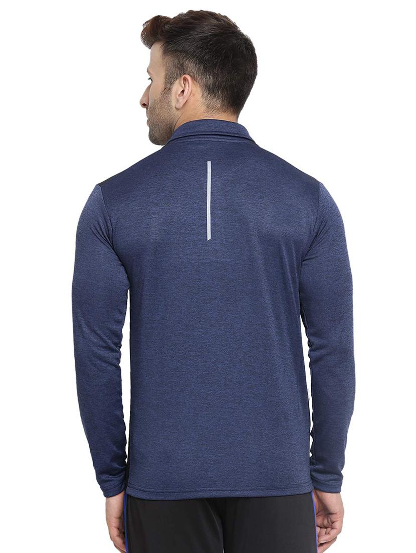 navy blue solid polo t-shirt - 16560819 - Zoom Image - 3