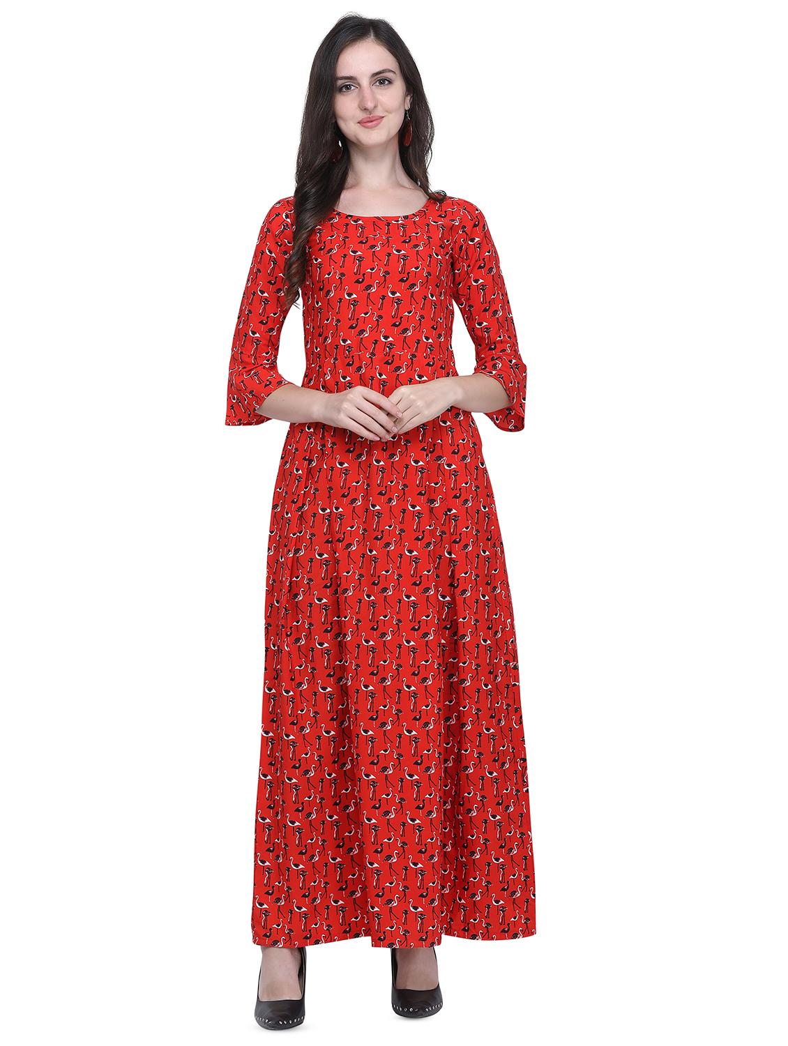 bell sleeved quirky maxi dress - 16561103 - Zoom Image - 1