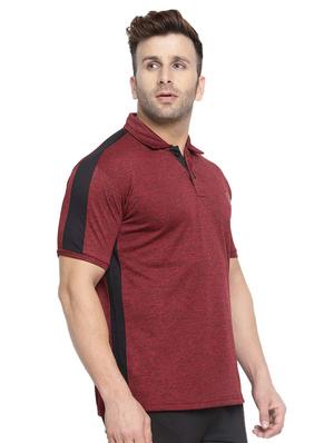 red solid polo t-shirt - 16561155 - Standard Image - 2