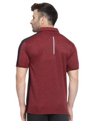 red solid polo t-shirt - 16561155 - Standard Image - 3