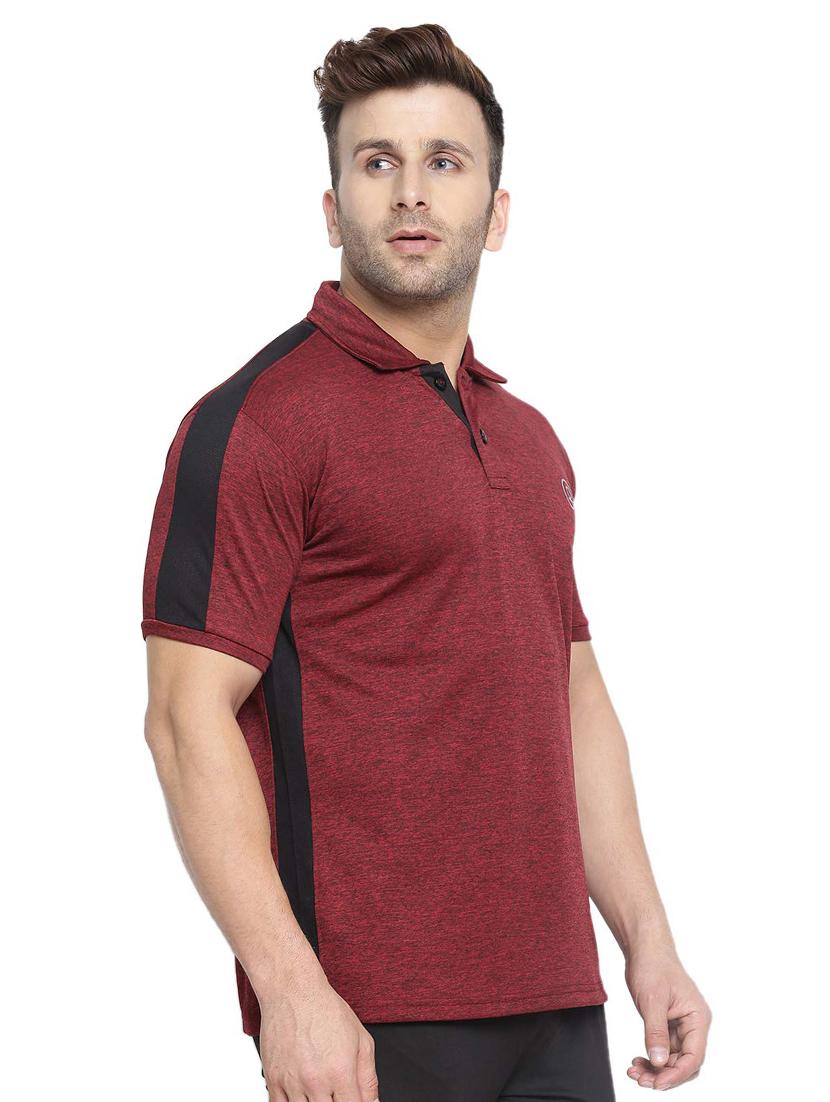 red solid polo t-shirt - 16561155 - Zoom Image - 2