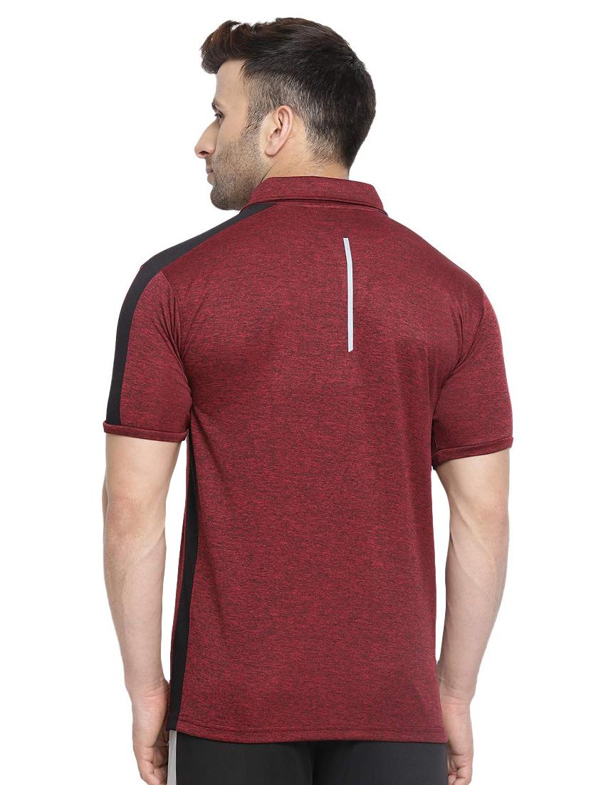 red solid polo t-shirt - 16561155 - Zoom Image - 3