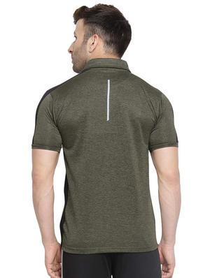 green solid polo t-shirt - 16561156 - Standard Image - 3